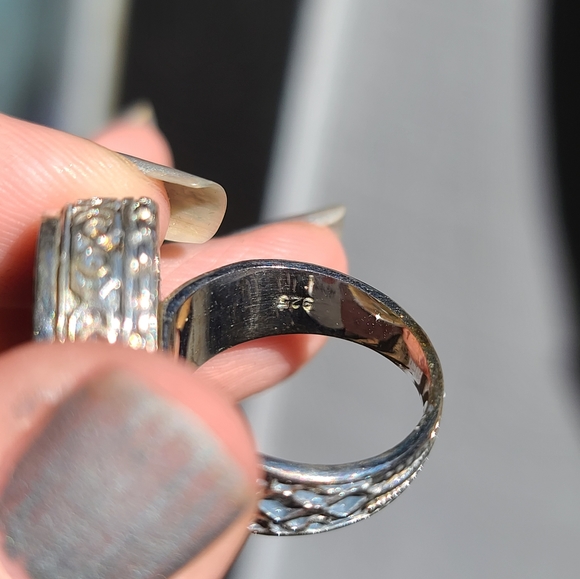 🙏🐅Host pick! 🎈🎉Abalone mother of pearl sterling silver ring sz7 - Picture 8 of 9